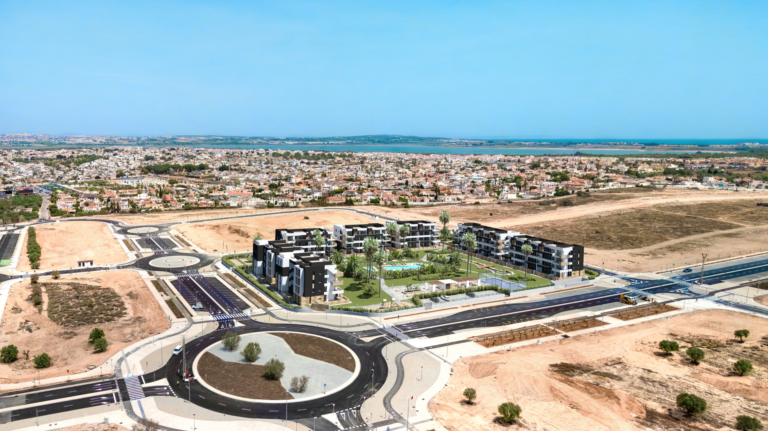 La Hoya in Torrevieja met appartementen, groen en water in de omgeving